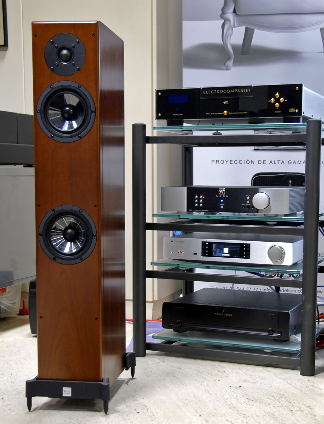 Altavoces Vienna Acoustic Mozart Grand Symphony + Amplificador integrado Moon Neo 250i + Streamer Cambridge Audio CXN